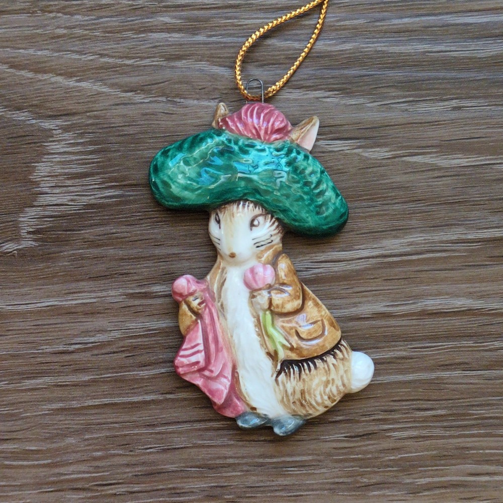 Vtg Schmid Benjamin Bunny Ornament – Beatrix Potter Collection – 1982 Japan
